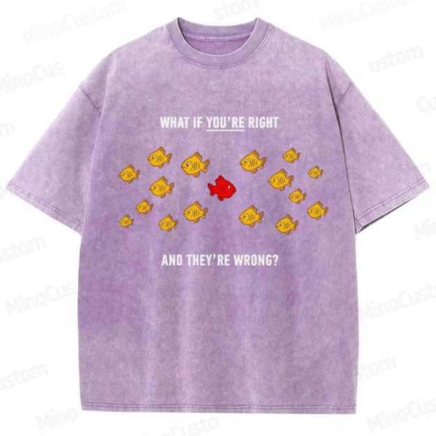 Fish Graphic with Inspirational Text Short - Sleeve T - Shirt