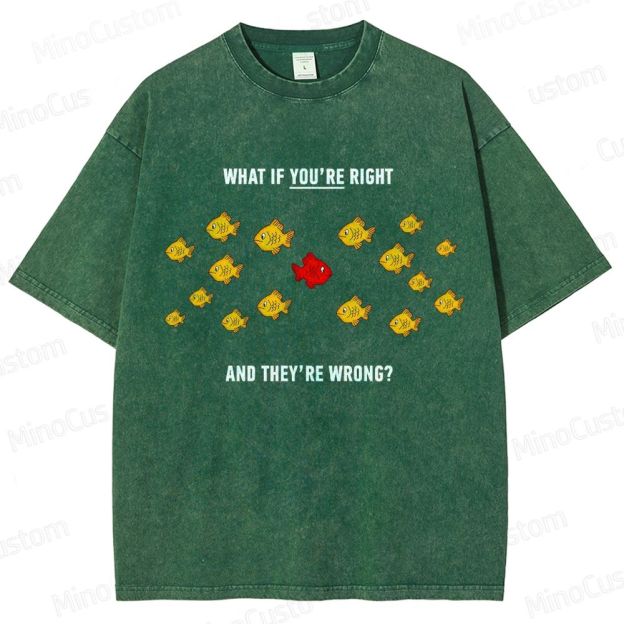 Fish Graphic with Inspirational Text Short - Sleeve T - Shirt