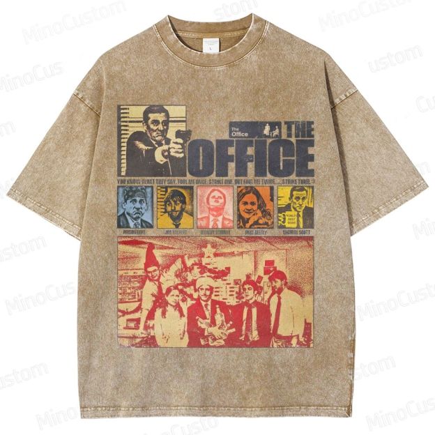 Vintage Office - Themed Collage Graphic Short - Sleeve T - Shirt