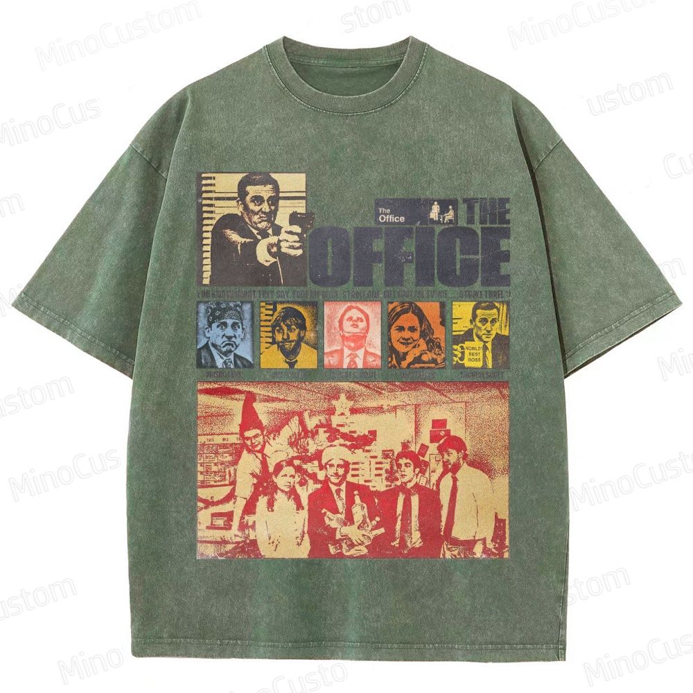 Vintage Office - Themed Collage Graphic Short - Sleeve T - Shirt