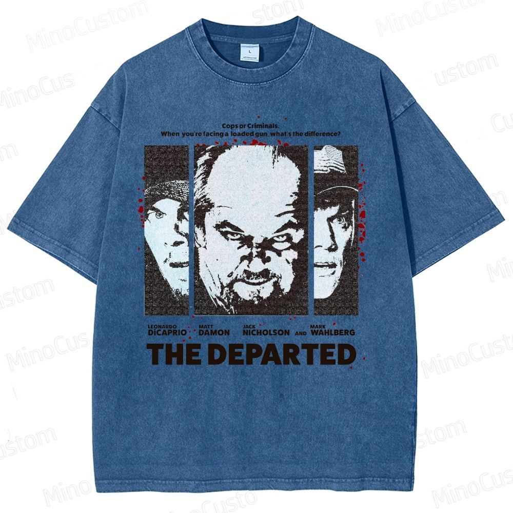 Vintage Crime - Themed Character Collage Short - Sleeve T - Shirt