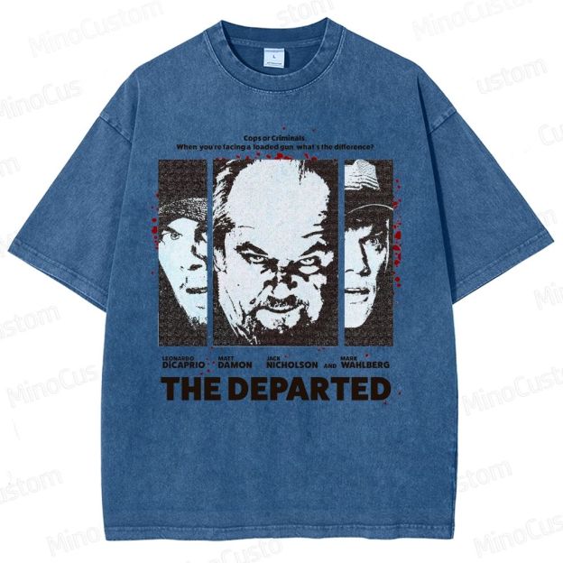 Vintage Crime - Themed Character Collage Short - Sleeve T - Shirt