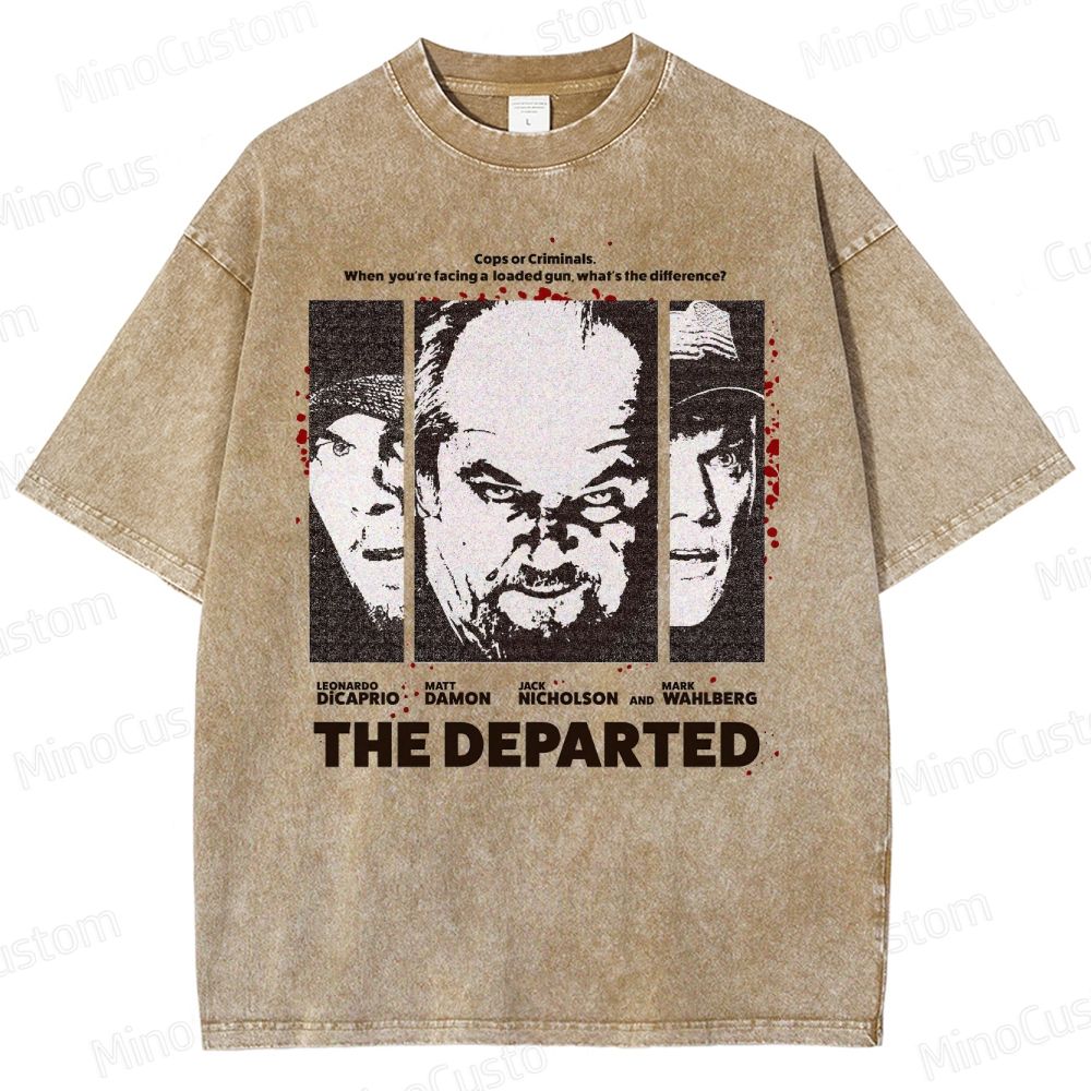 Vintage Crime - Themed Character Collage Short - Sleeve T - Shirt