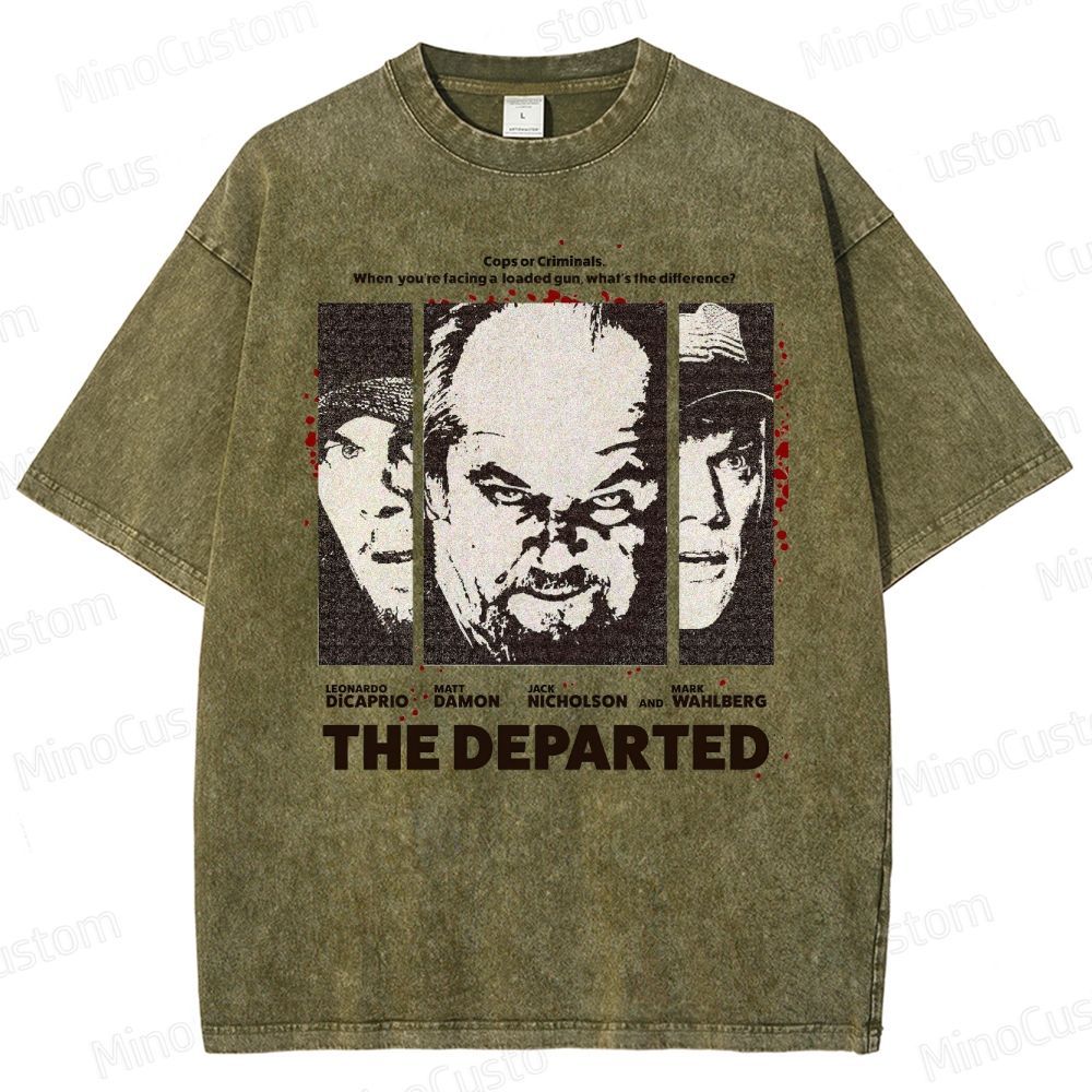 Vintage Crime - Themed Character Collage Short - Sleeve T - Shirt