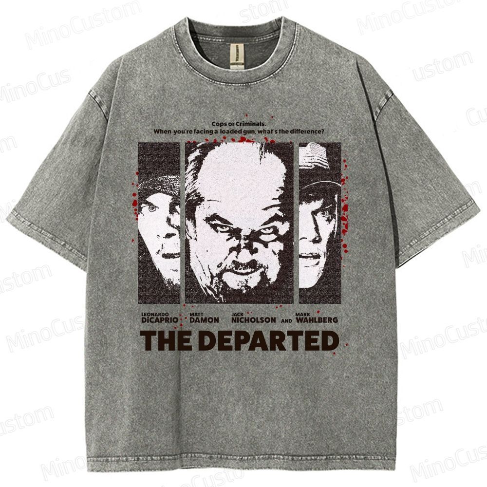 Vintage Crime - Themed Character Collage Short - Sleeve T - Shirt