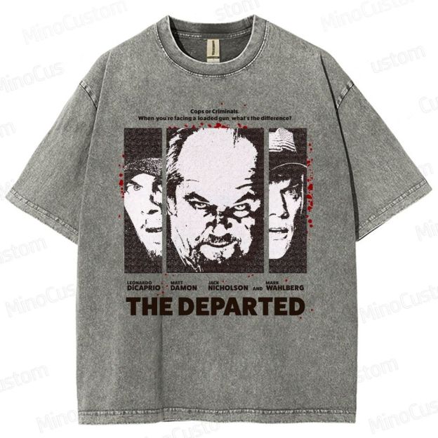 Vintage Crime - Themed Character Collage Short - Sleeve T - Shirt