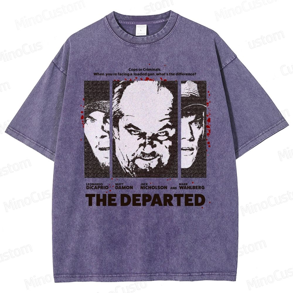 Vintage Crime - Themed Character Collage Short - Sleeve T - Shirt