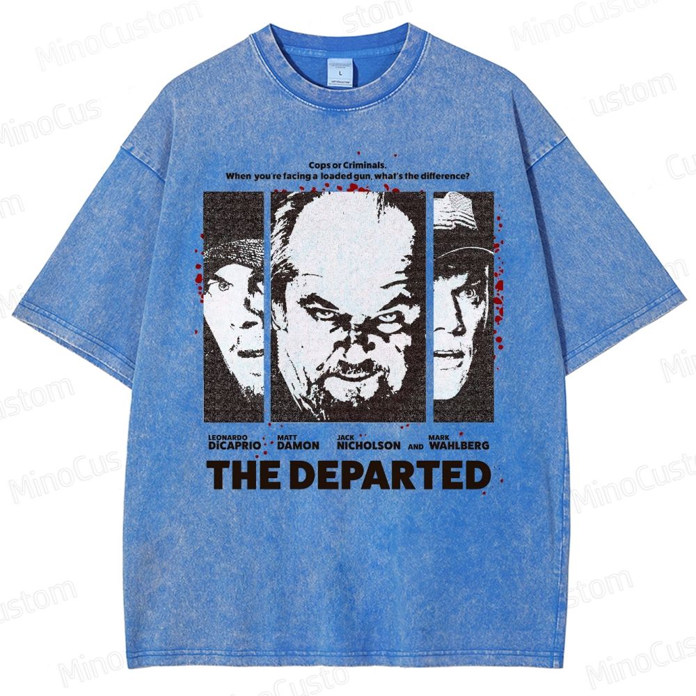 Vintage Crime - Themed Character Collage Short - Sleeve T - Shirt