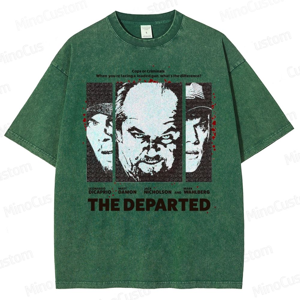 Vintage Crime - Themed Character Collage Short - Sleeve T - Shirt