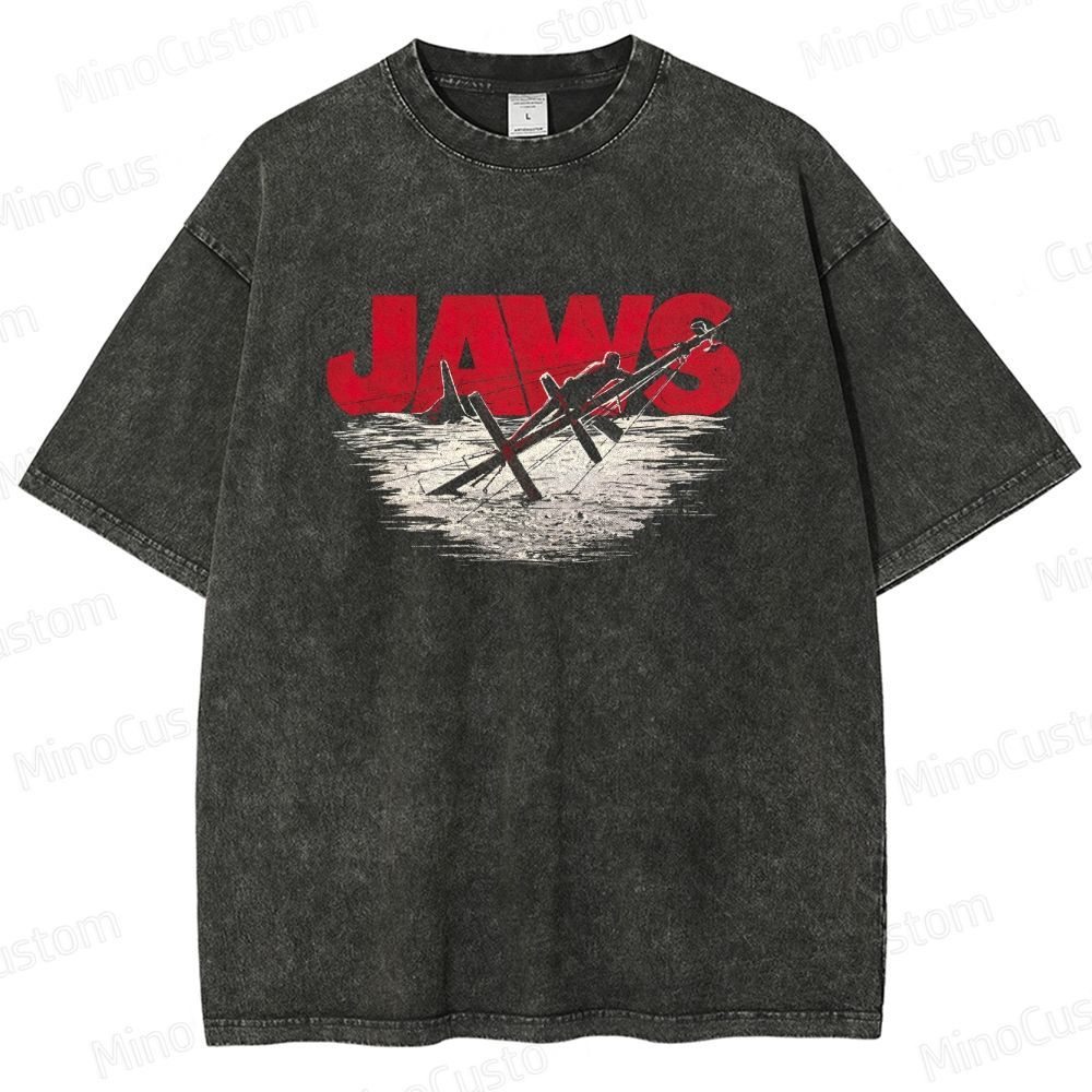 Vintage Shark - Themed Scene Graphic Short - Sleeve T - Shirt