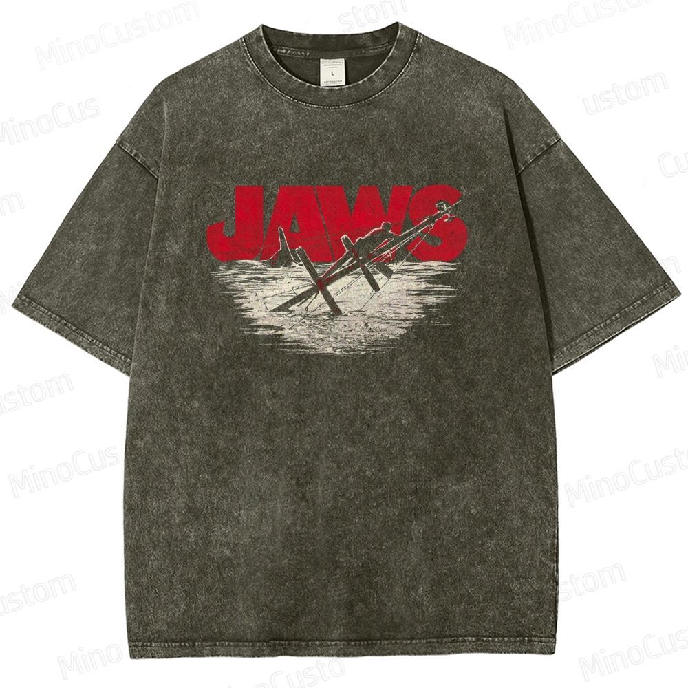 Vintage Shark - Themed Scene Graphic Short - Sleeve T - Shirt