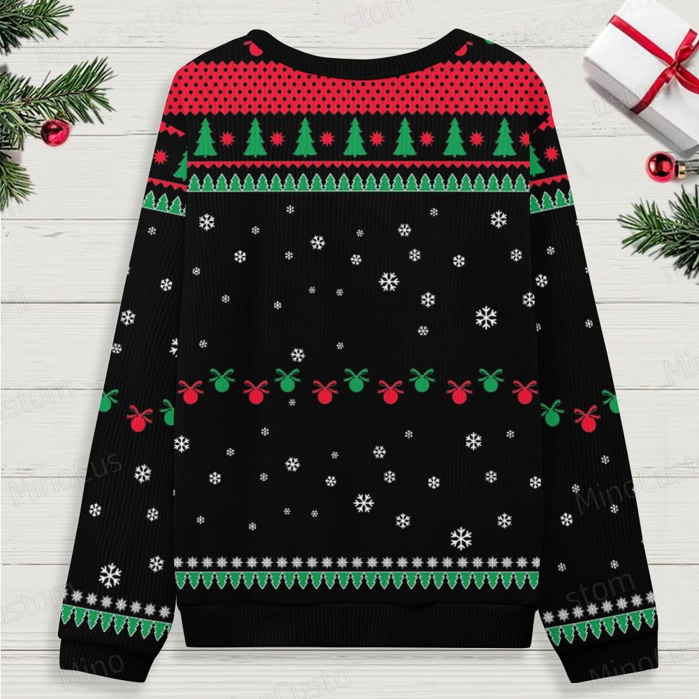 I Do It For The Ho's Ugly Christmas Knit Sweatshirt 