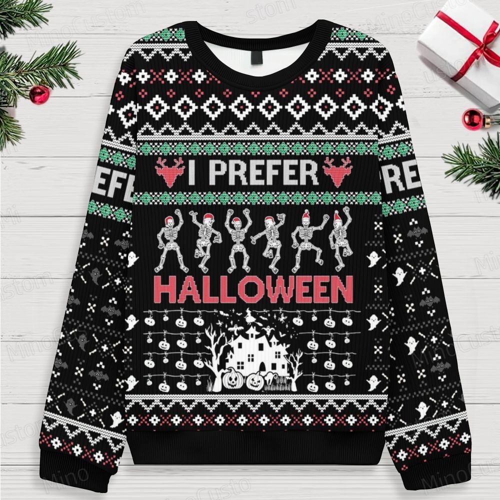 Halloween Ugly Christmas Knit Sweatshirt 