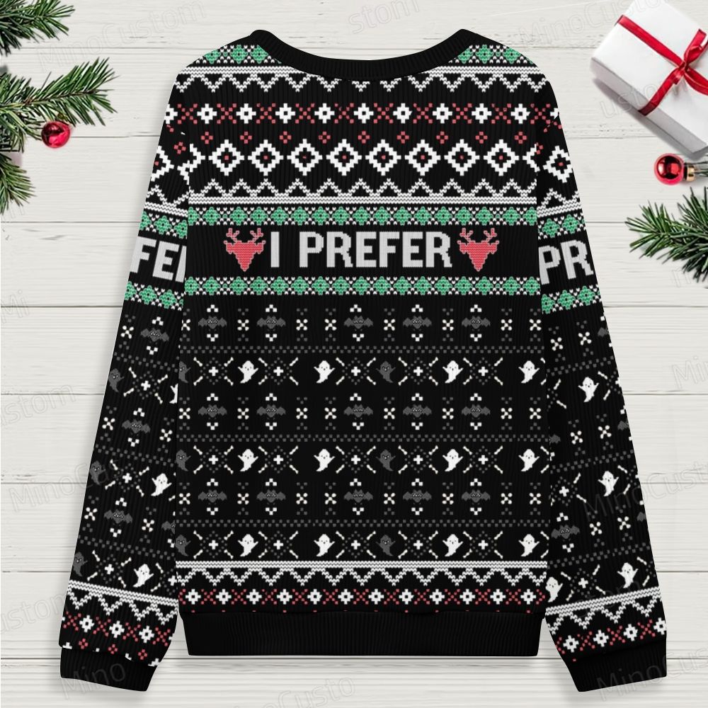 Halloween Ugly Christmas Knit Sweatshirt 