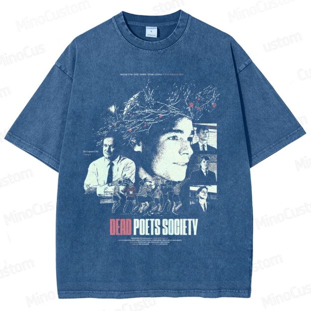 Vintage Character Collage and Text Graphic Short - Sleeve T - Shirt