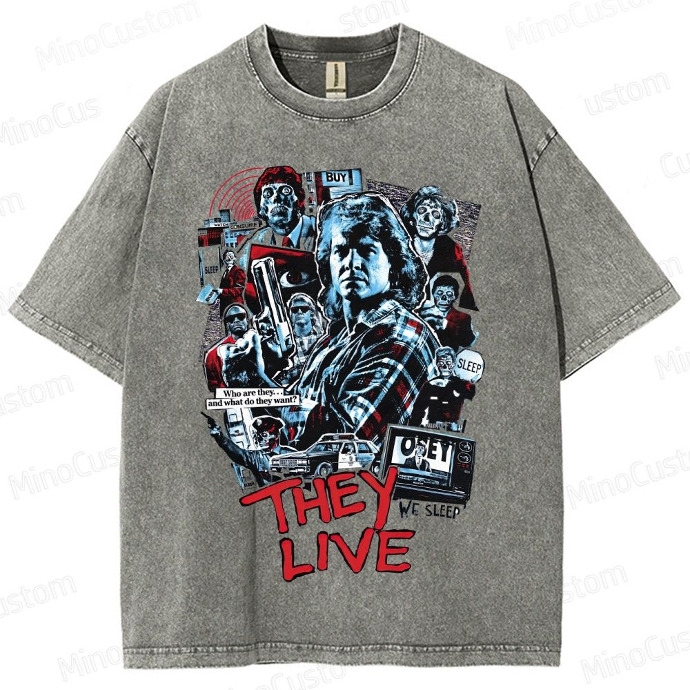 Sci - Fi Character Collage Short - Sleeve T - Shirt