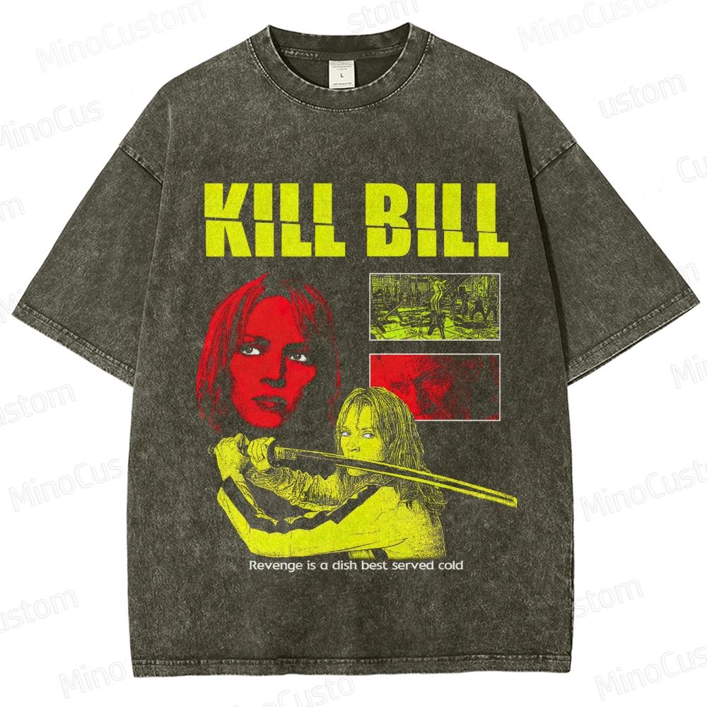 Action - Themed Character and Sword Graphic Short - Sleeve T - Shirt