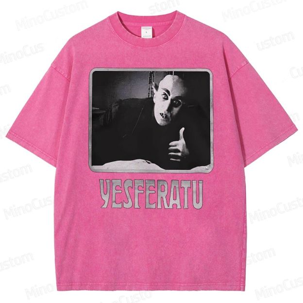 Yesferatu Funny Horror Retro Washed T-Shirt