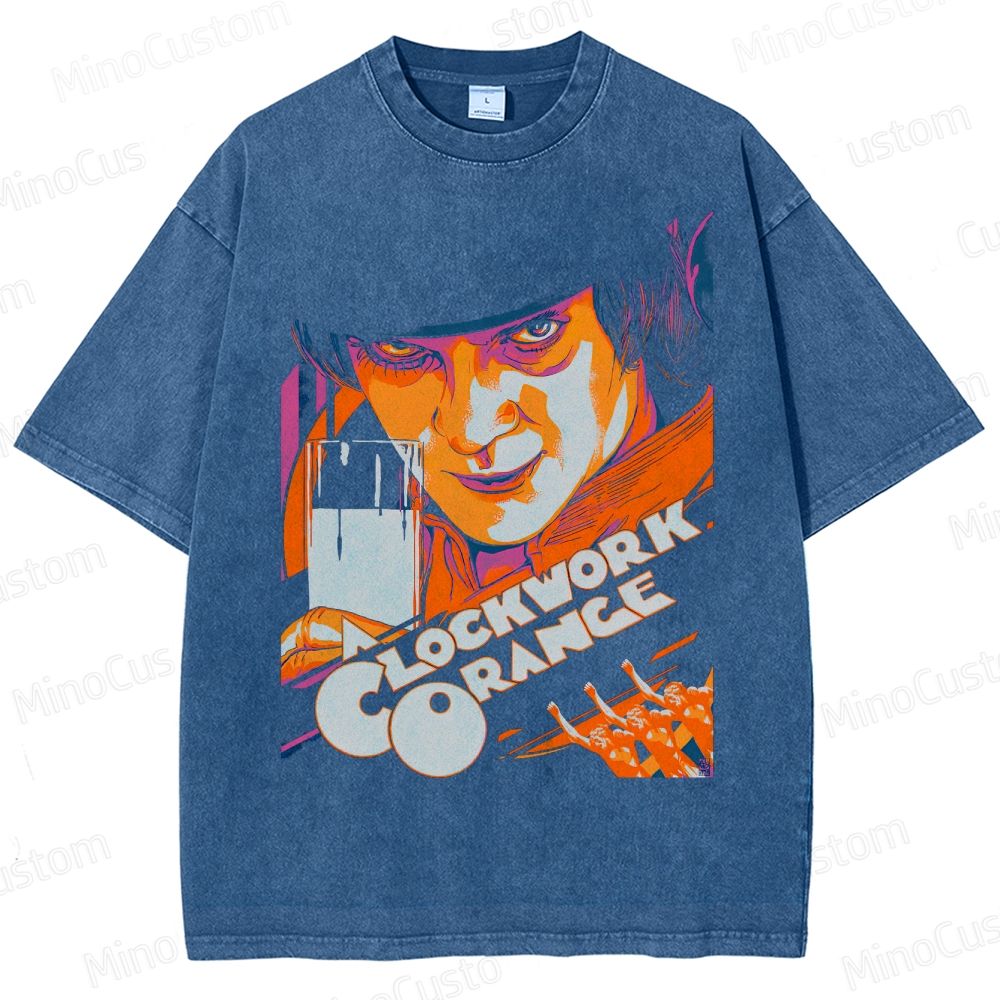 Retro Cult Classic Movie Shirt with Alex Washed T-Shirt 