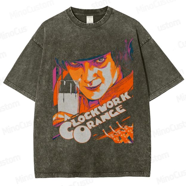 Retro Cult Classic Movie Shirt with Alex Washed T-Shirt 