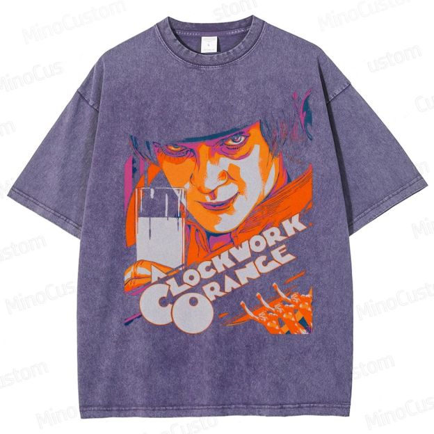 Retro Cult Classic Movie Shirt with Alex Washed T-Shirt 