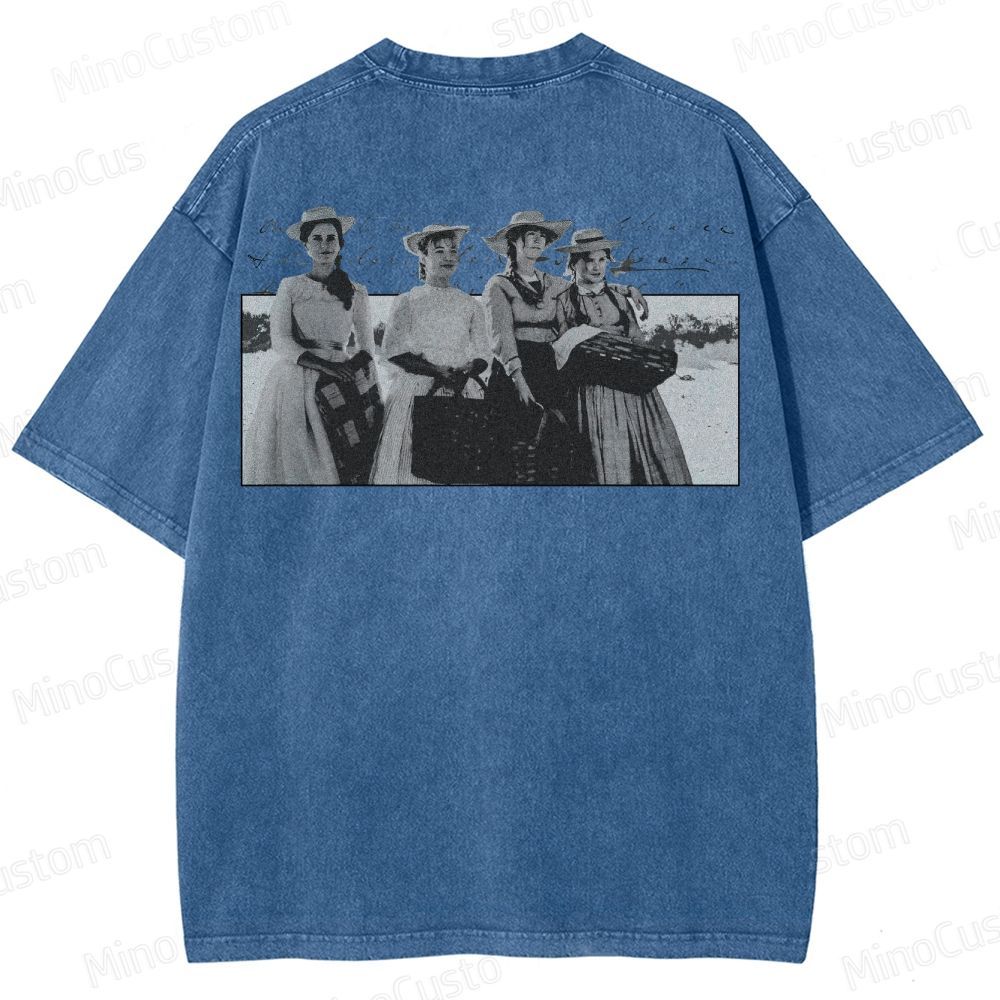 Vintage Character Collage Short - Sleeve T - Shirt