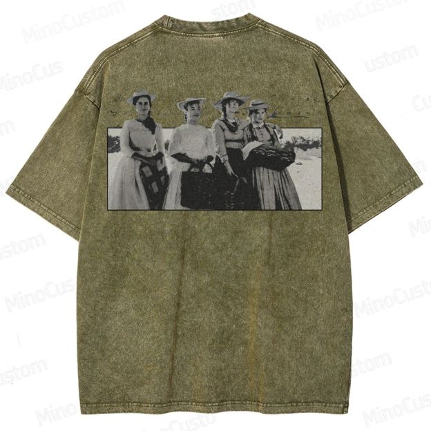 Vintage Character Collage Short - Sleeve T - Shirt