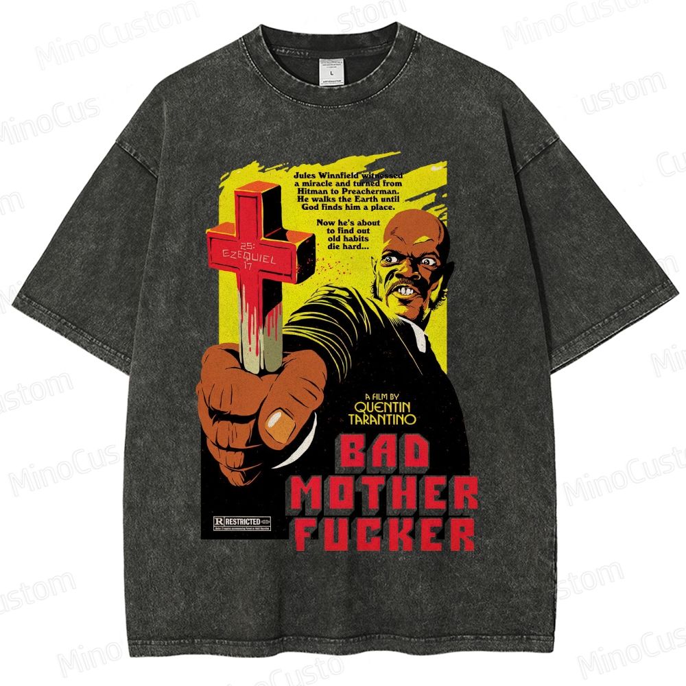 Crime - Themed Character and Cross Graphic Short - Sleeve T - Shirt