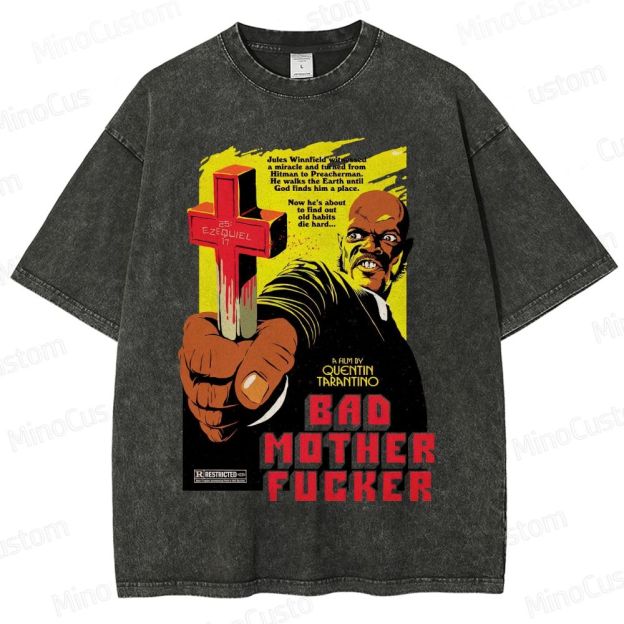 Crime - Themed Character and Cross Graphic Short - Sleeve T - Shirt