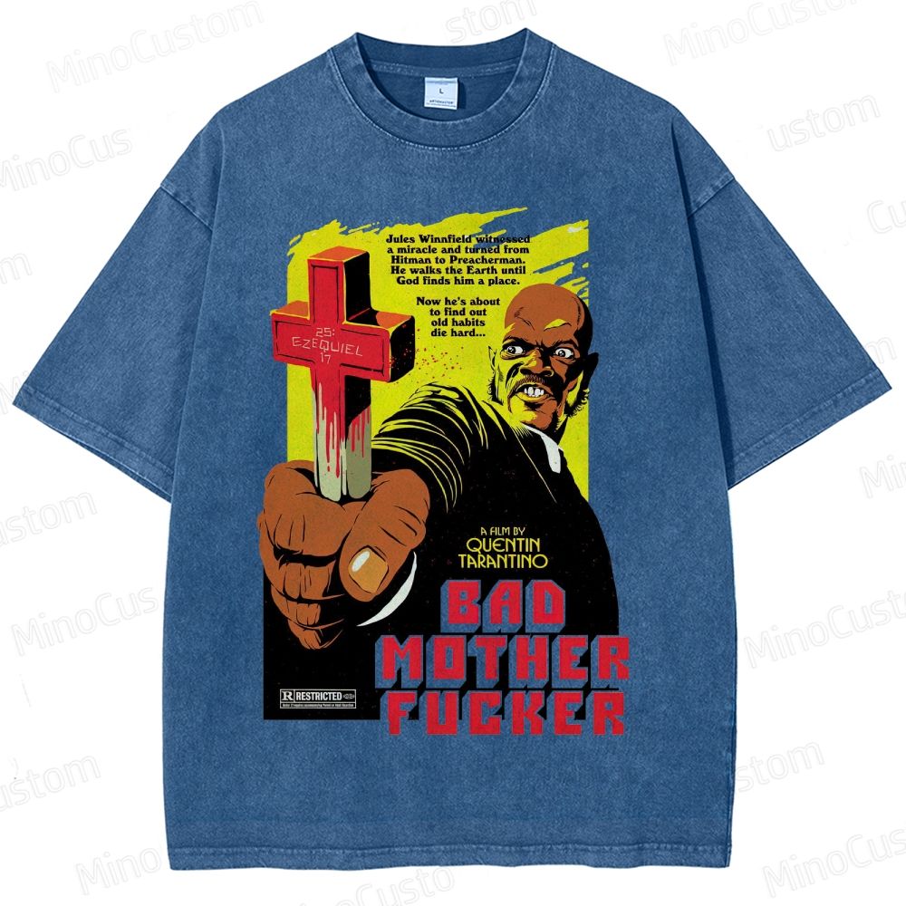 Crime - Themed Character and Cross Graphic Short - Sleeve T - Shirt