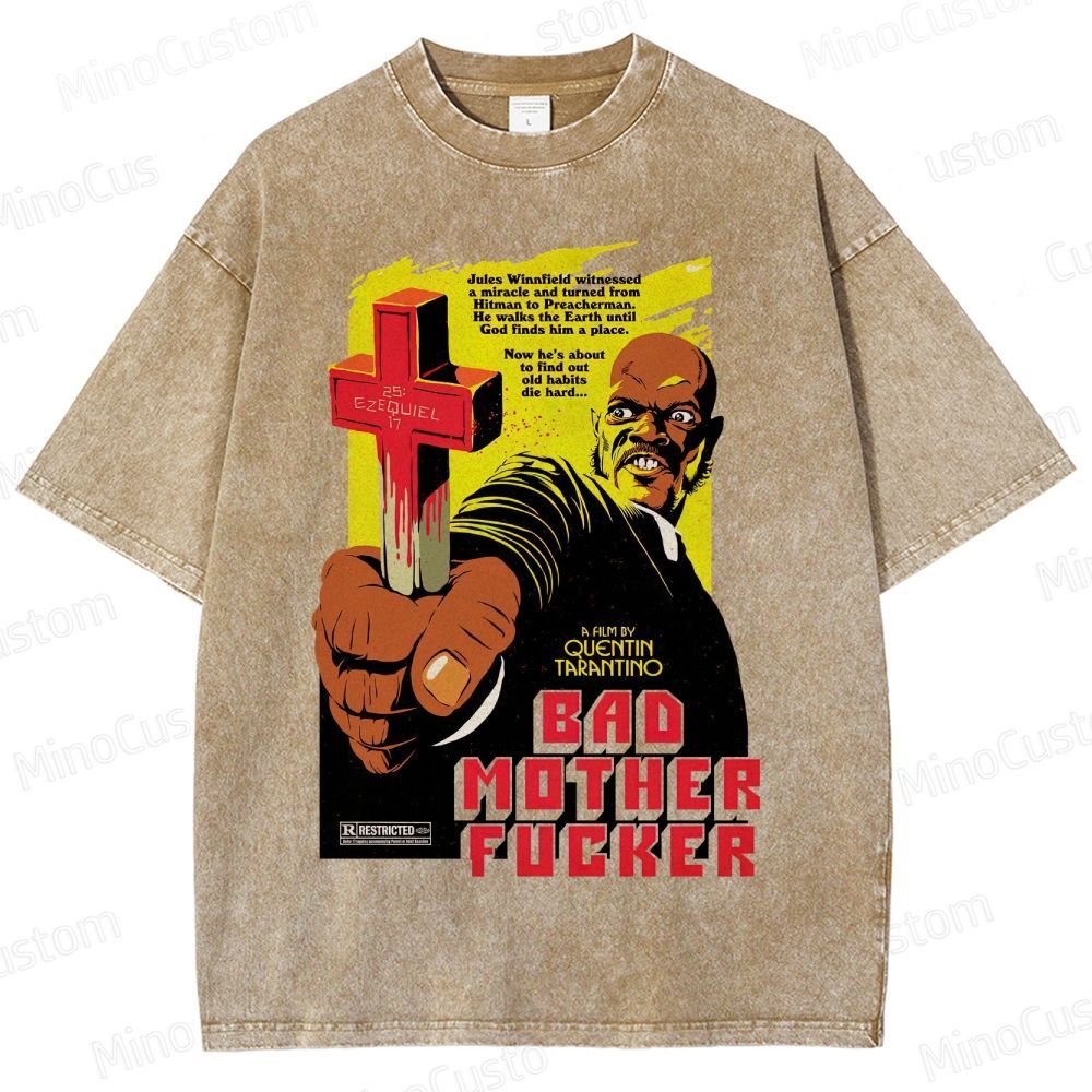 Crime - Themed Character and Cross Graphic Short - Sleeve T - Shirt