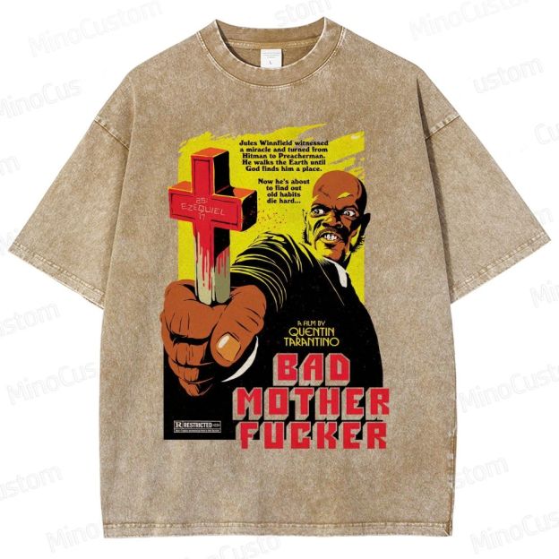 Crime - Themed Character and Cross Graphic Short - Sleeve T - Shirt