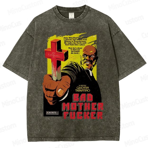 Crime - Themed Character and Cross Graphic Short - Sleeve T - Shirt