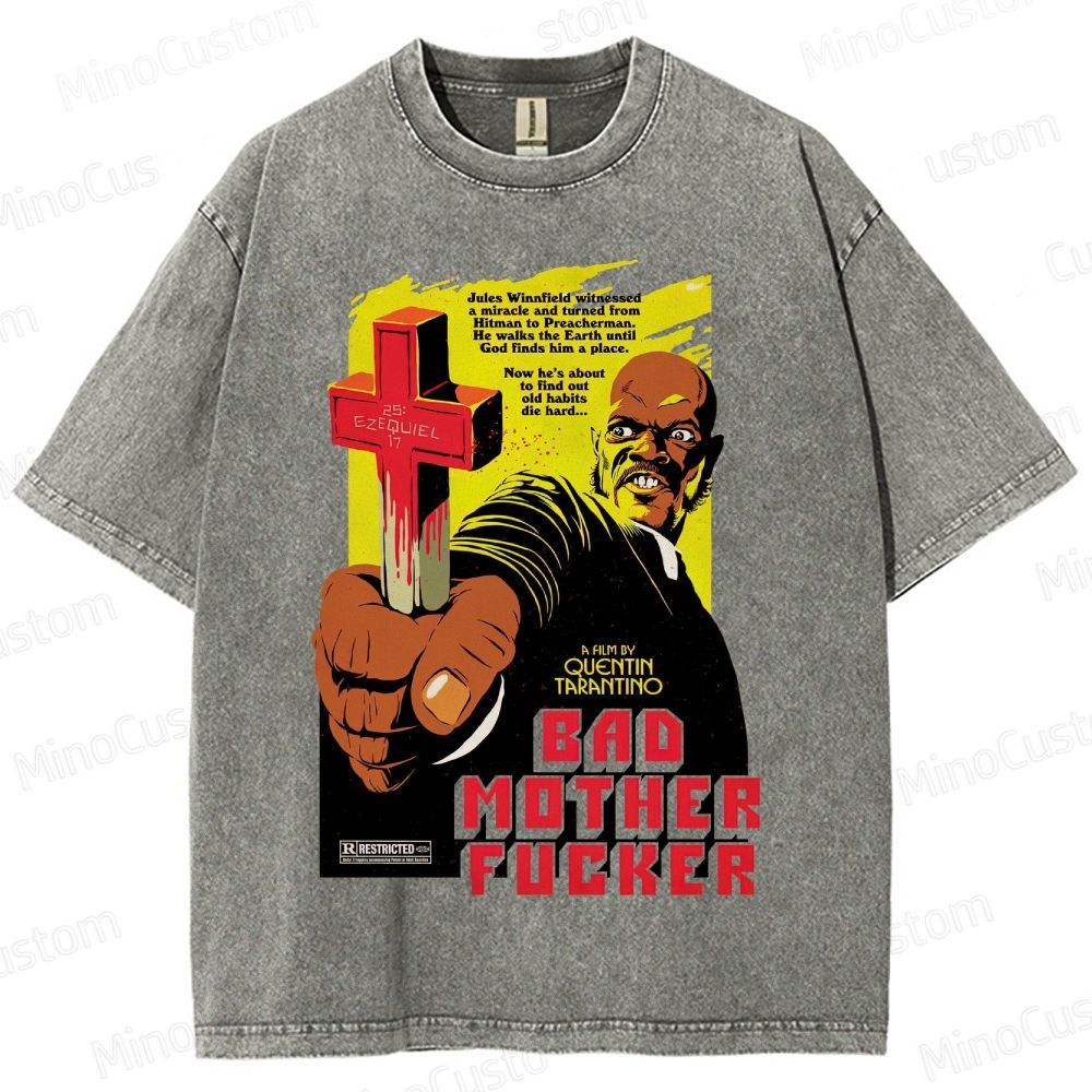 Crime - Themed Character and Cross Graphic Short - Sleeve T - Shirt