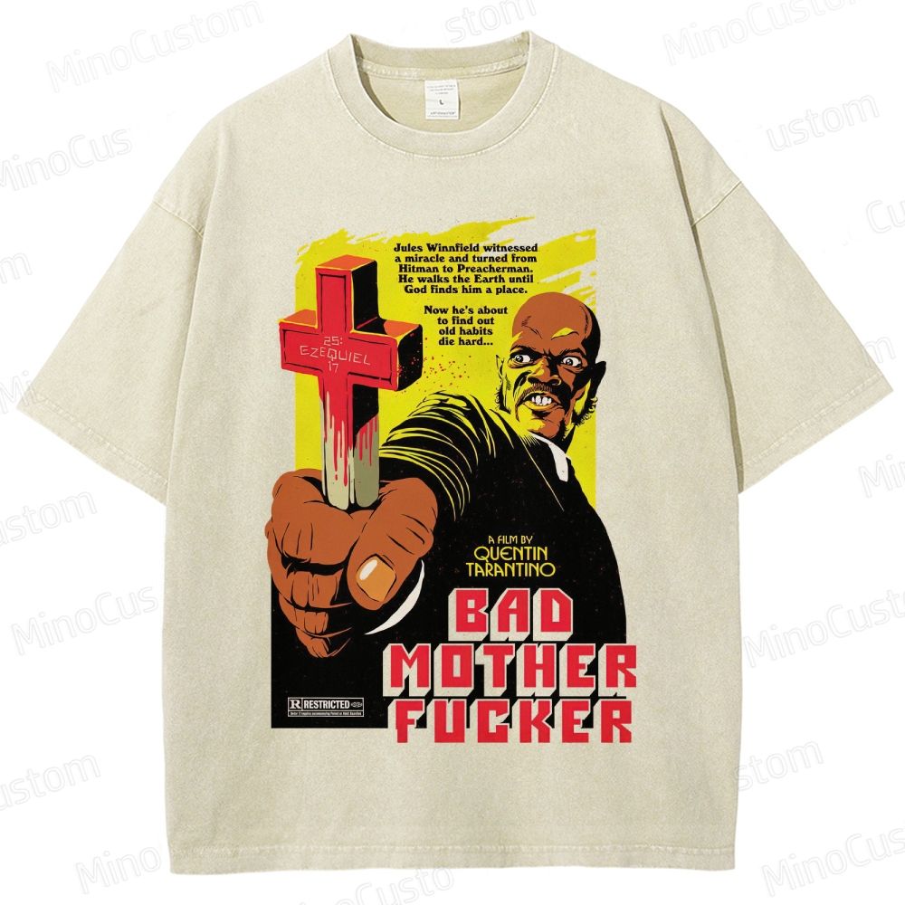 Crime - Themed Character and Cross Graphic Short - Sleeve T - Shirt