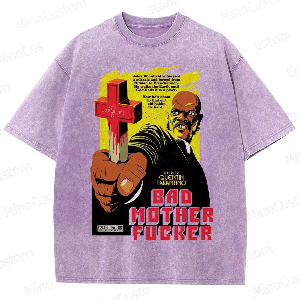 Crime - Themed Character and Cross Graphic Short - Sleeve T - Shirt