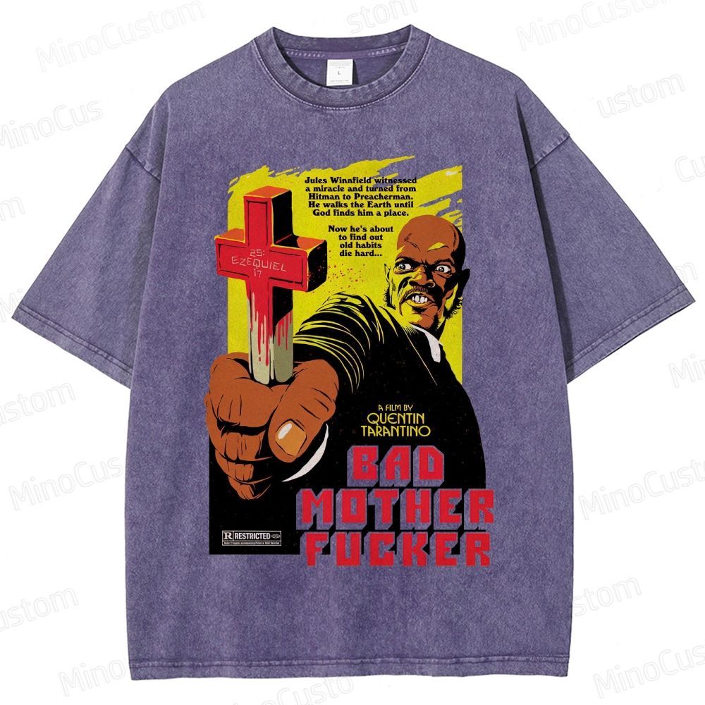Crime - Themed Character and Cross Graphic Short - Sleeve T - Shirt