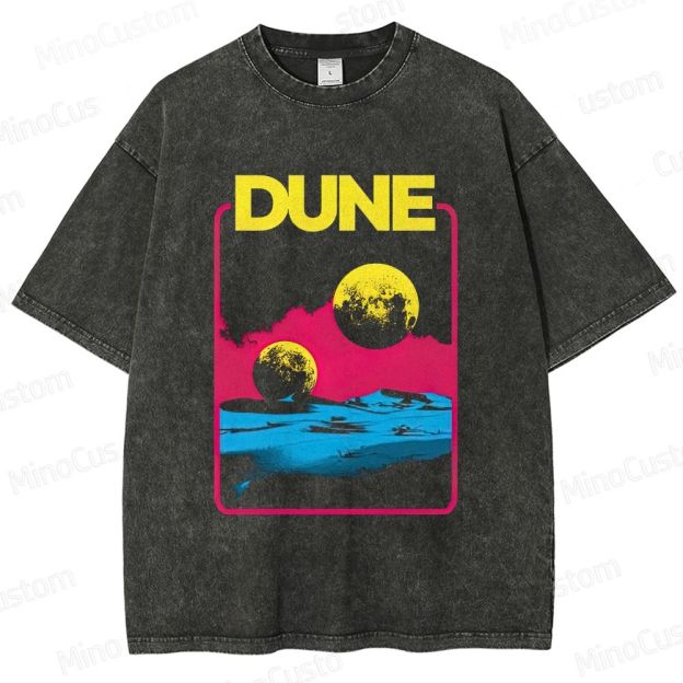 Sci - Fi Planet and Desert Scene Graphic Short - Sleeve T - Shirt