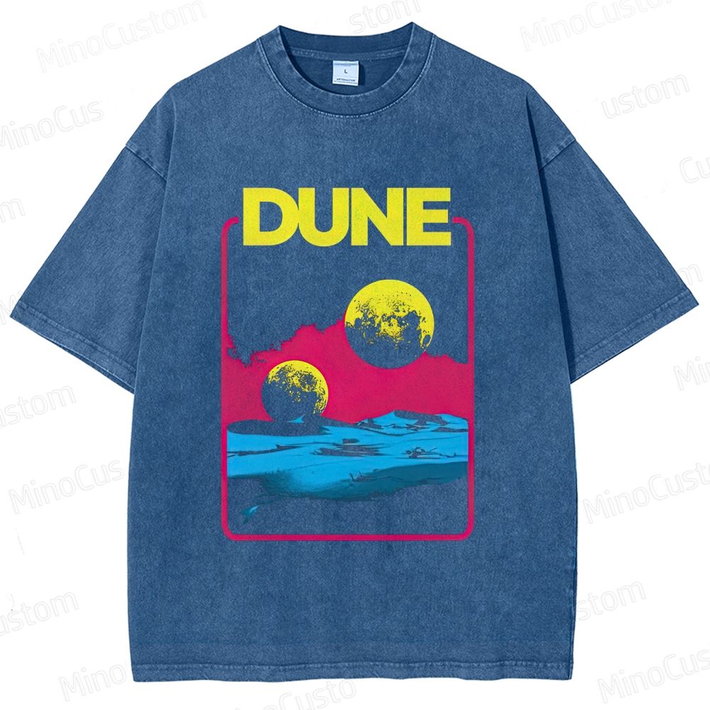 Sci - Fi Planet and Desert Scene Graphic Short - Sleeve T - Shirt