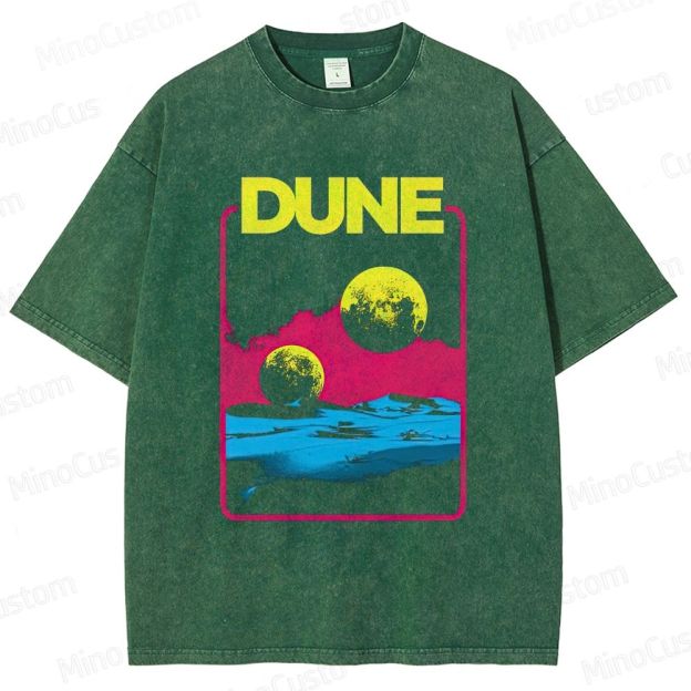 Sci - Fi Planet and Desert Scene Graphic Short - Sleeve T - Shirt