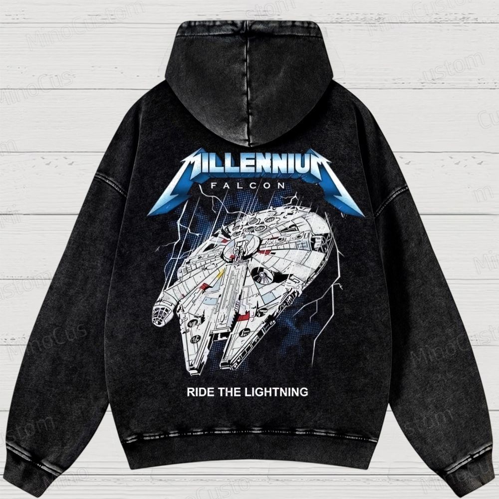 Retro Star Wars World Washed Hoodies