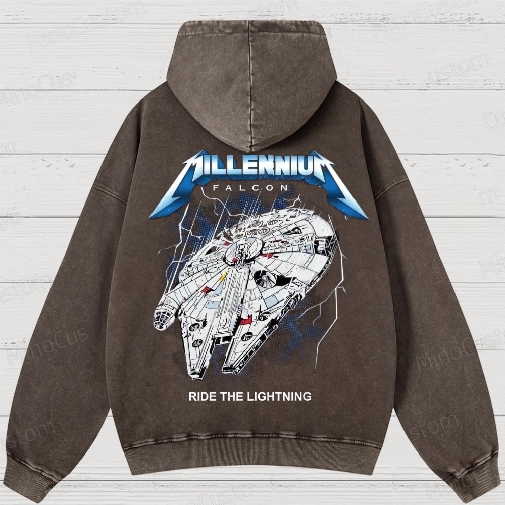 Retro Star Wars World  Washed Hoodies 