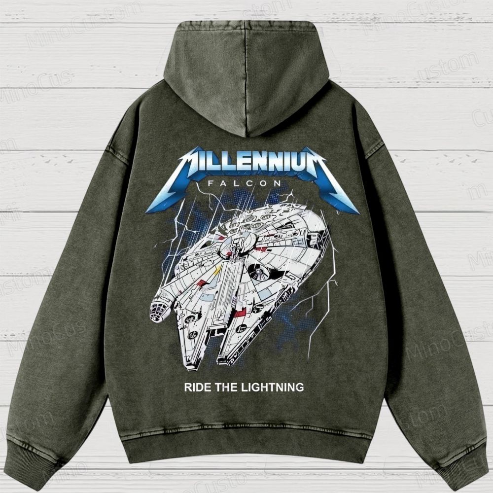 Retro Star Wars World  Washed Hoodies 