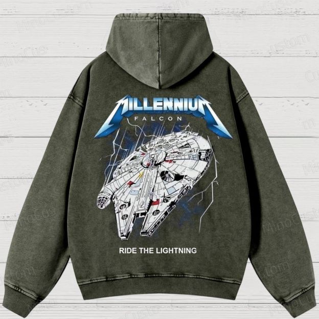 Retro Star Wars World  Washed Hoodies 