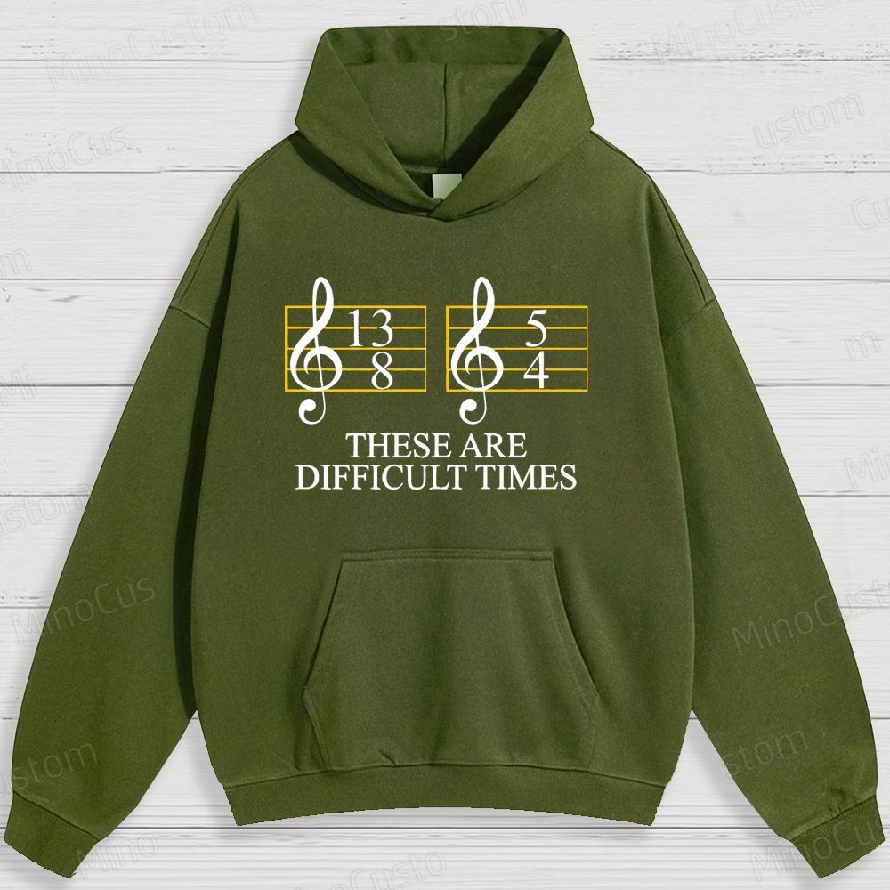 Music - Themed Note and Text Graphic Hoodie