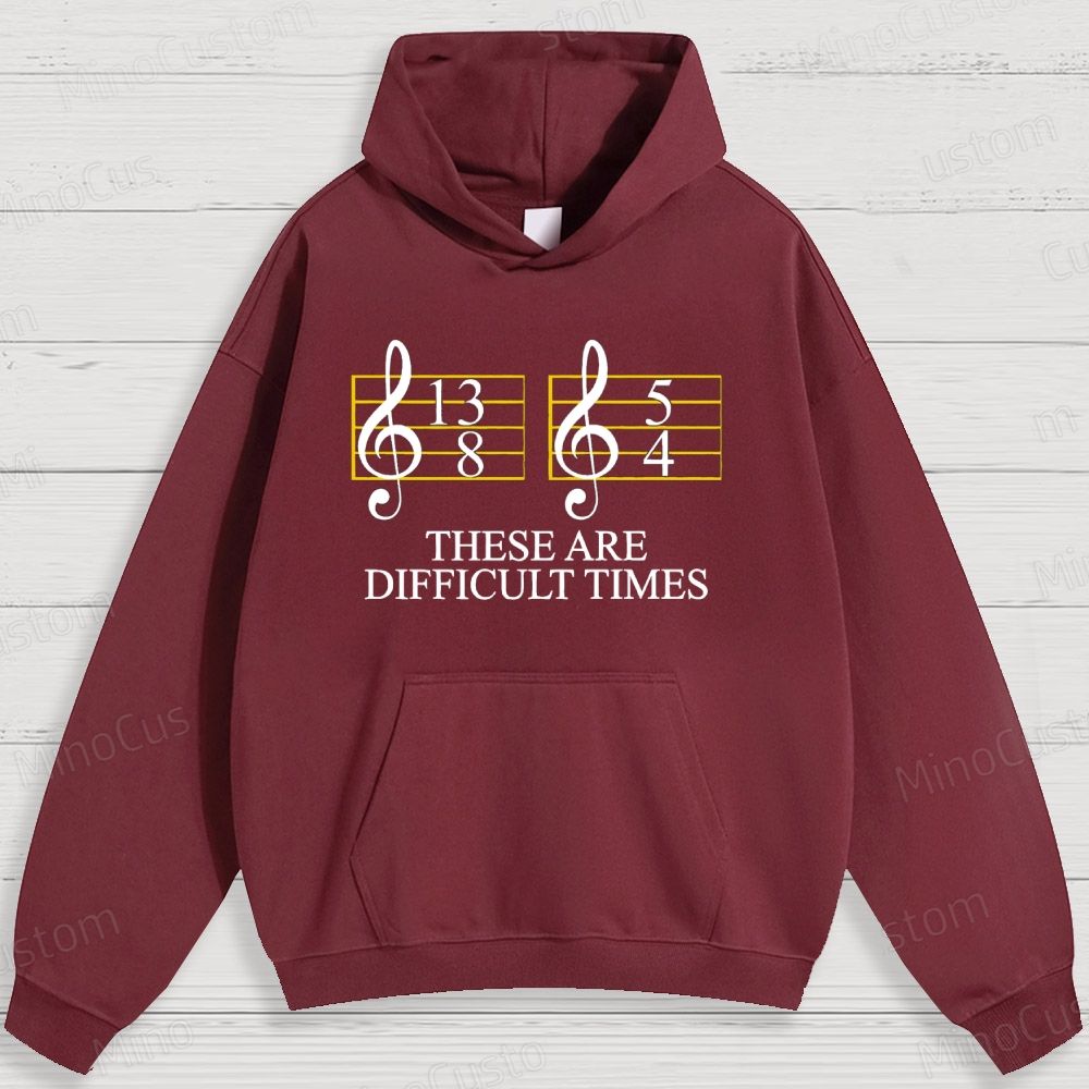 Music - Themed Note and Text Graphic Hoodie