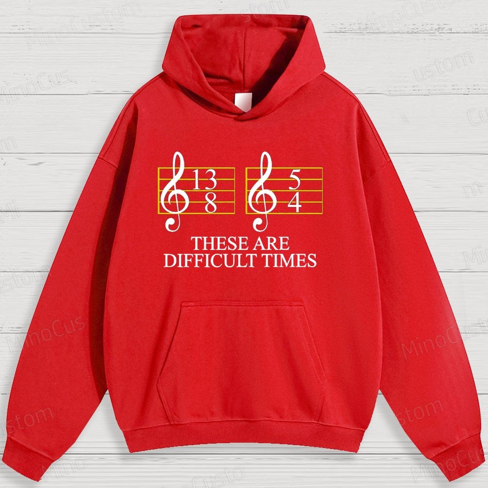 Music - Themed Note and Text Graphic Hoodie