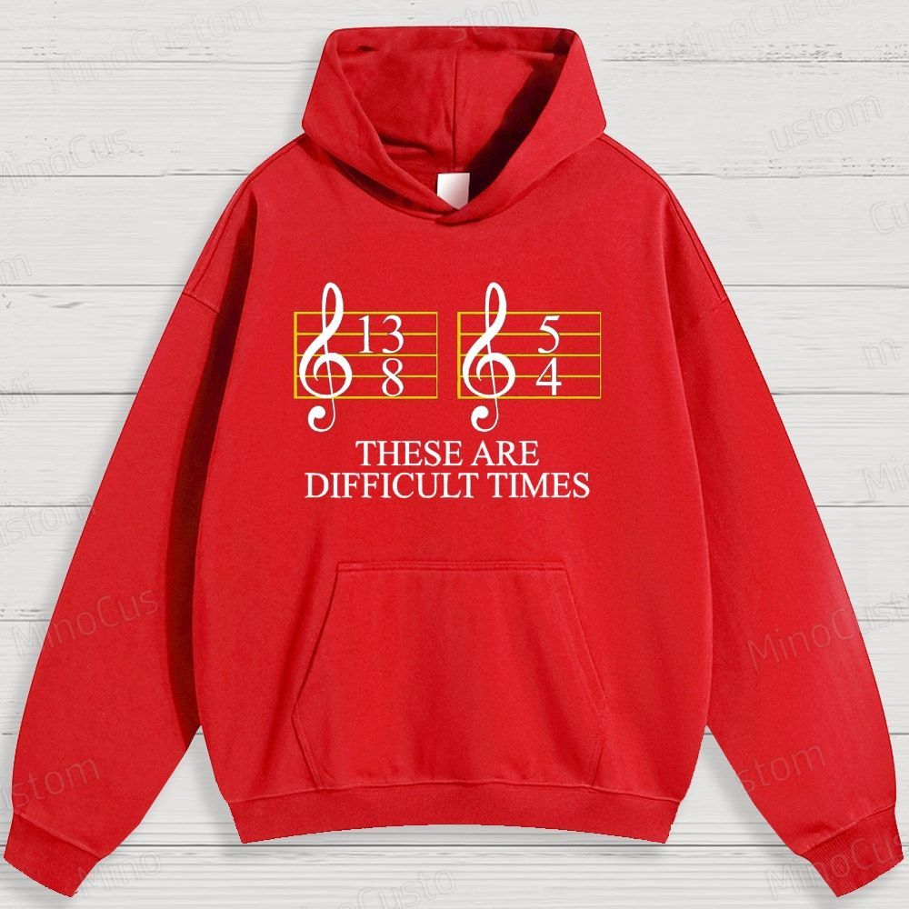 Music - Themed Note and Text Graphic Hoodie