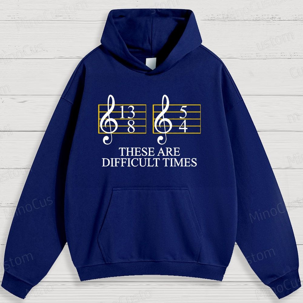Music - Themed Note and Text Graphic Hoodie