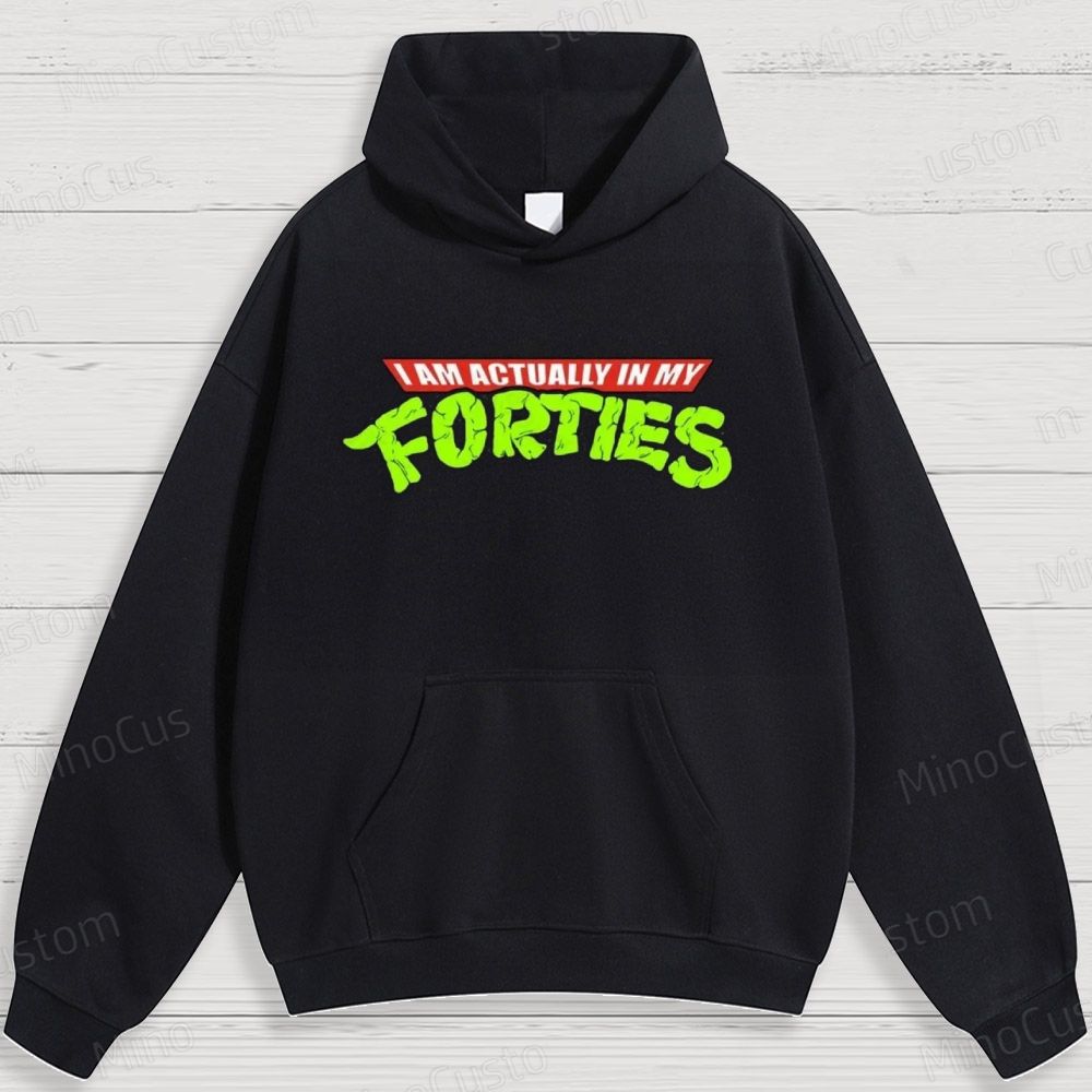 Humorous Age - Related Text Graphic Hoodie